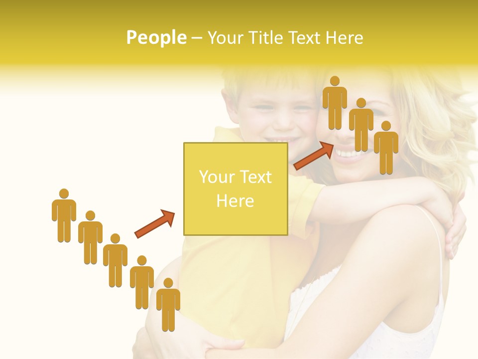 Mother Holding Son Outdoors Smiling PowerPoint Template