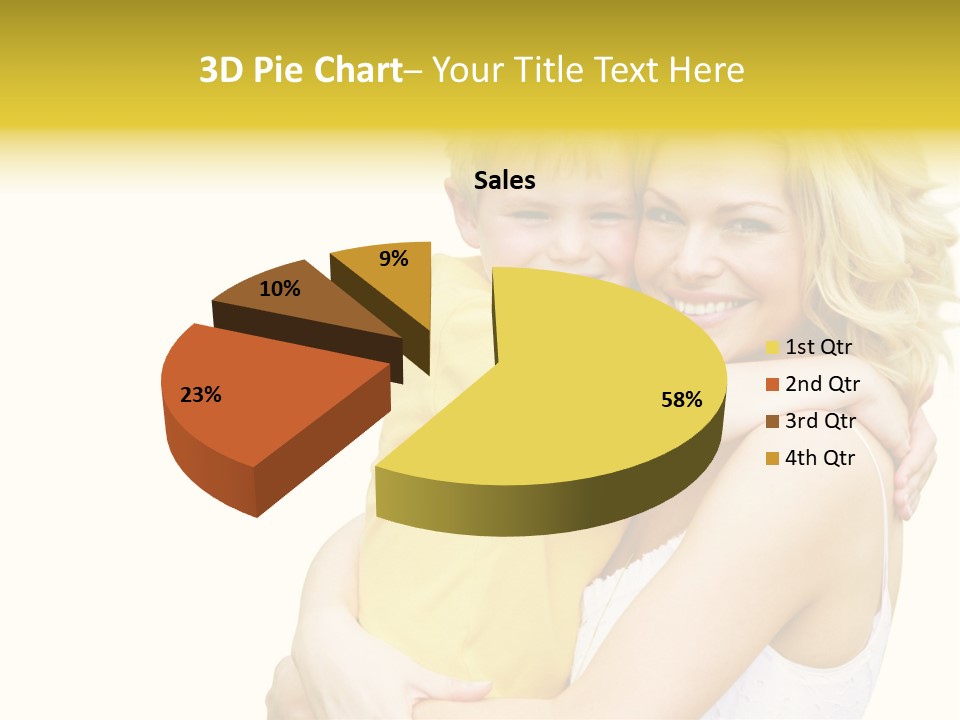 Mother Holding Son Outdoors Smiling PowerPoint Template