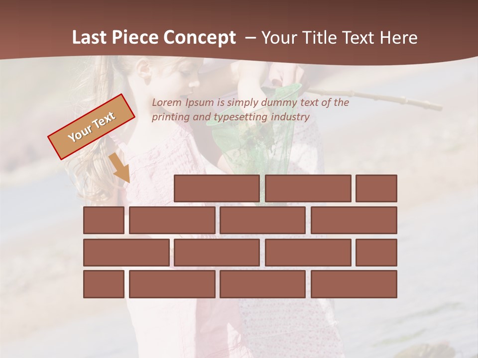 Mother And Daughter At Beach Fishing And Smiling PowerPoint Template