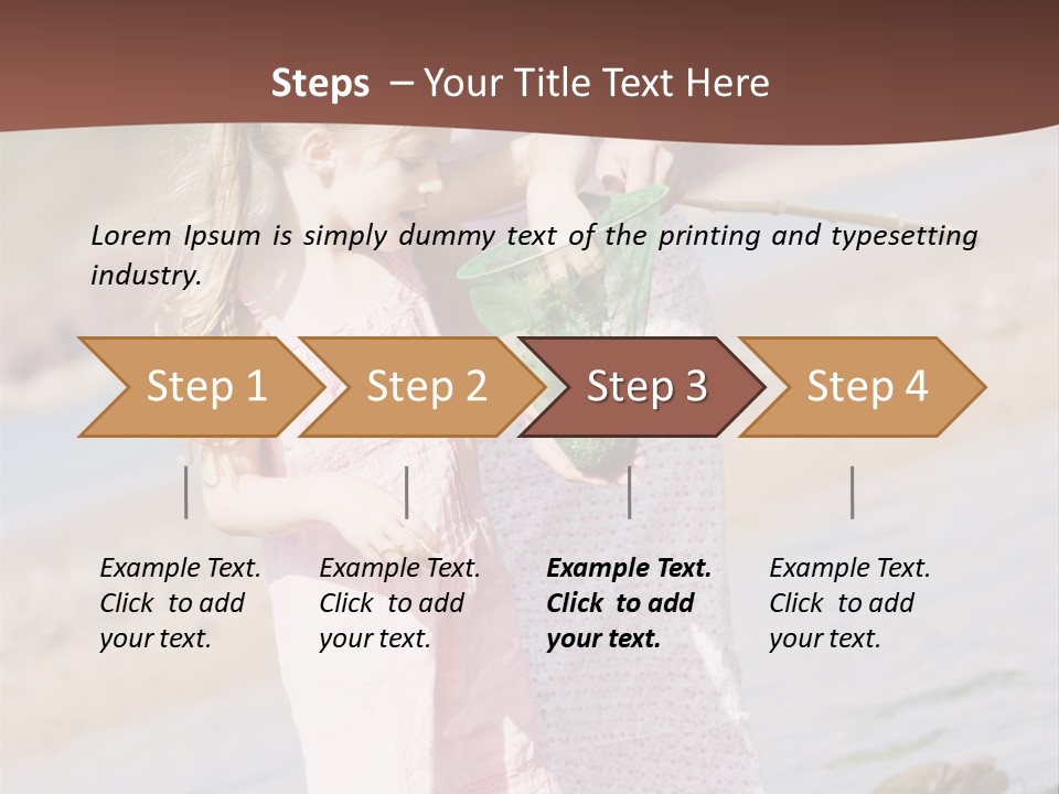 Mother And Daughter At Beach Fishing And Smiling PowerPoint Template