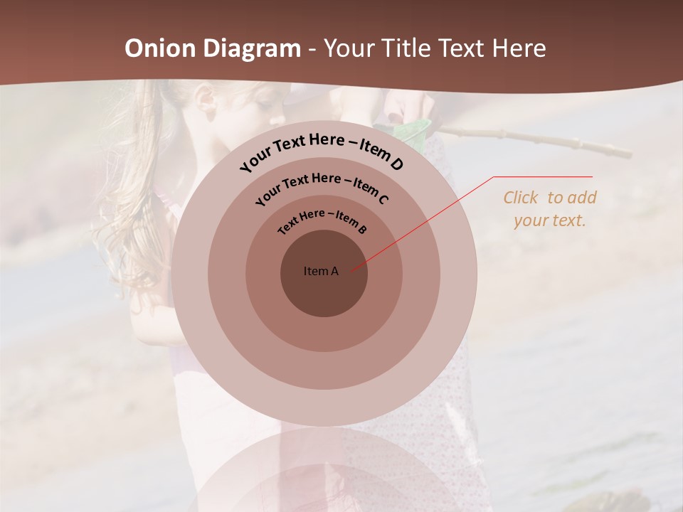 Mother And Daughter At Beach Fishing And Smiling PowerPoint Template