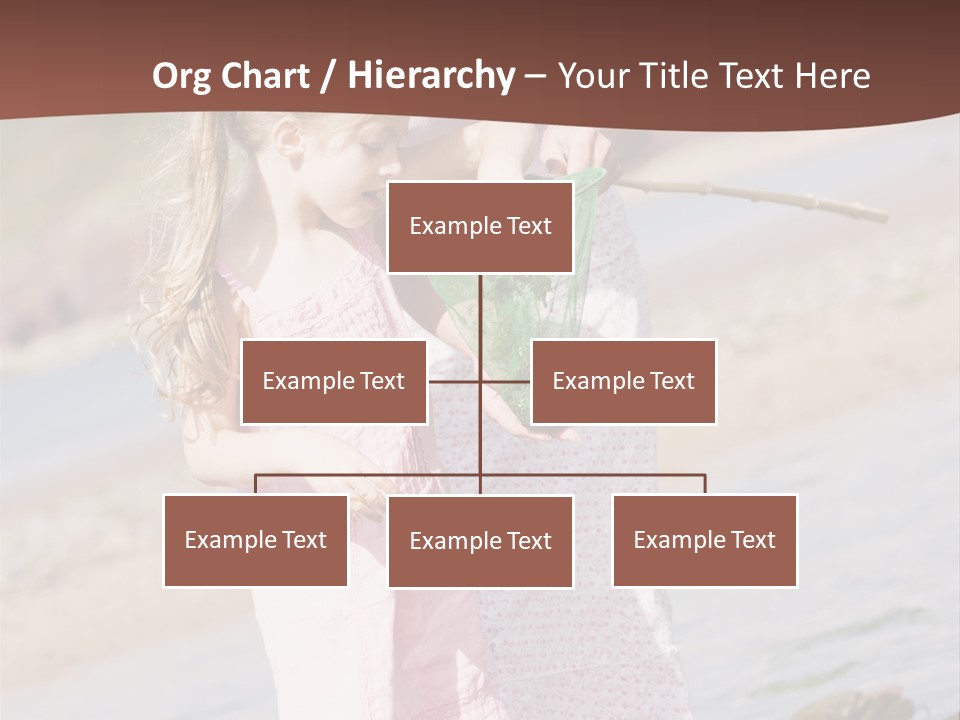 Mother And Daughter At Beach Fishing And Smiling PowerPoint Template