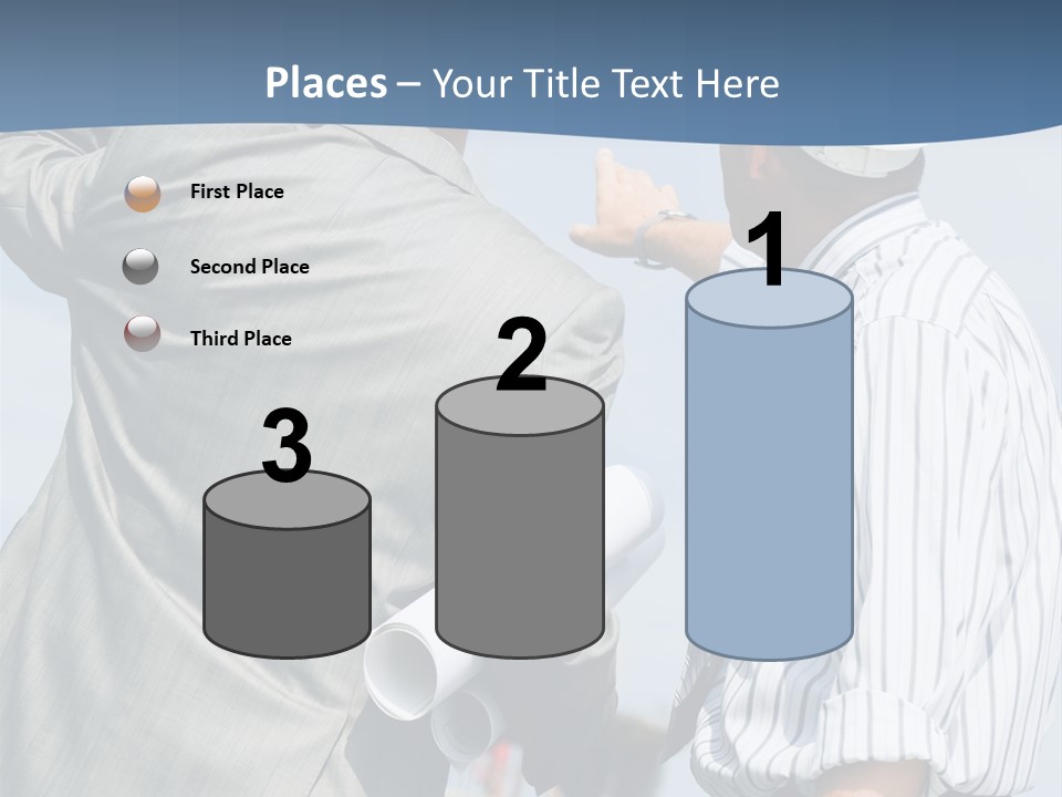 Vertical Image Of Foremen Interacting Together At Meeting PowerPoint Template