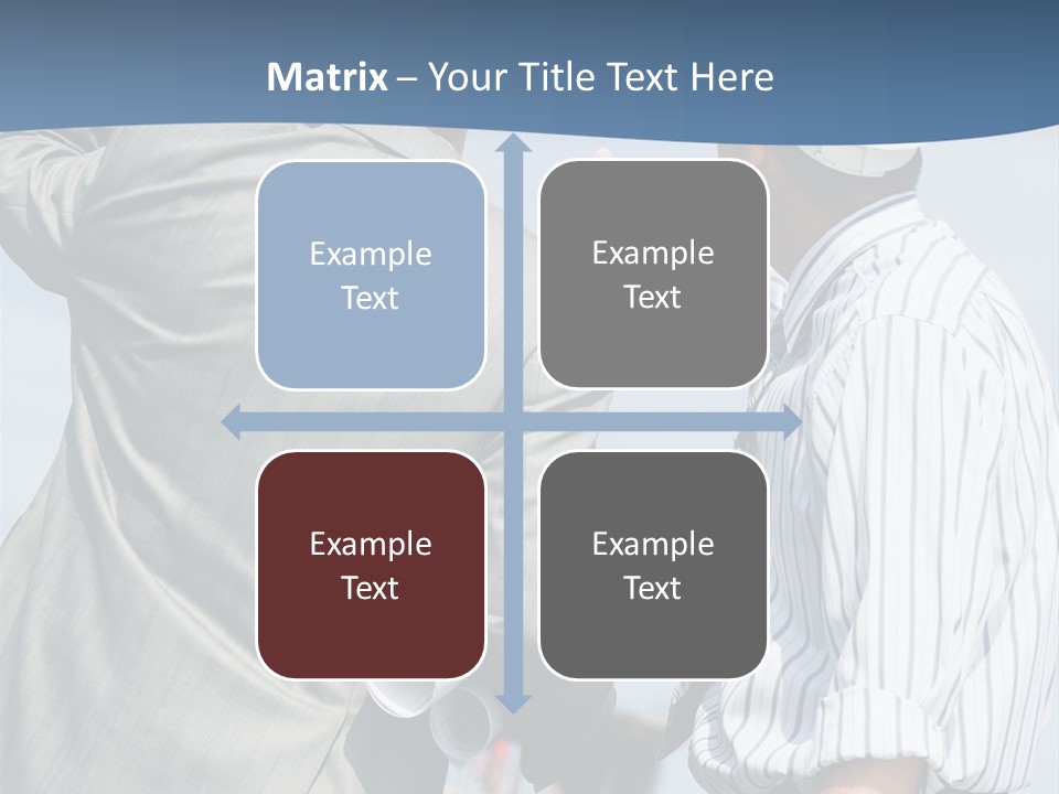 Vertical Image Of Foremen Interacting Together At Meeting PowerPoint Template