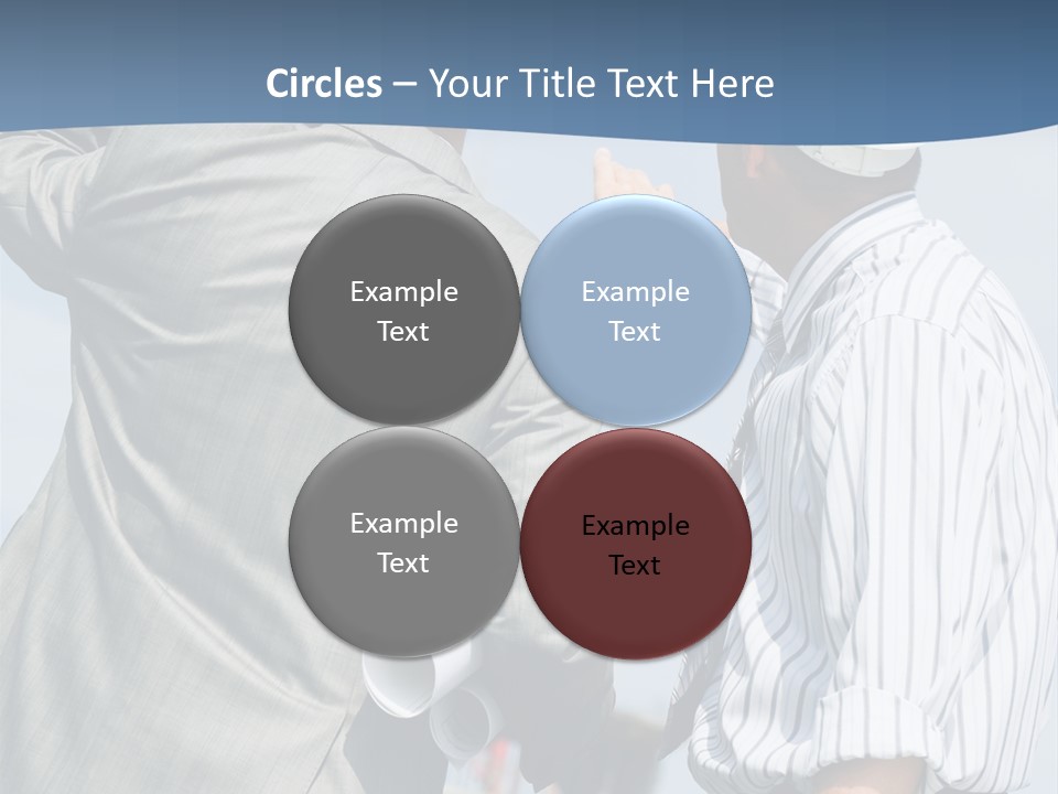 Vertical Image Of Foremen Interacting Together At Meeting PowerPoint Template