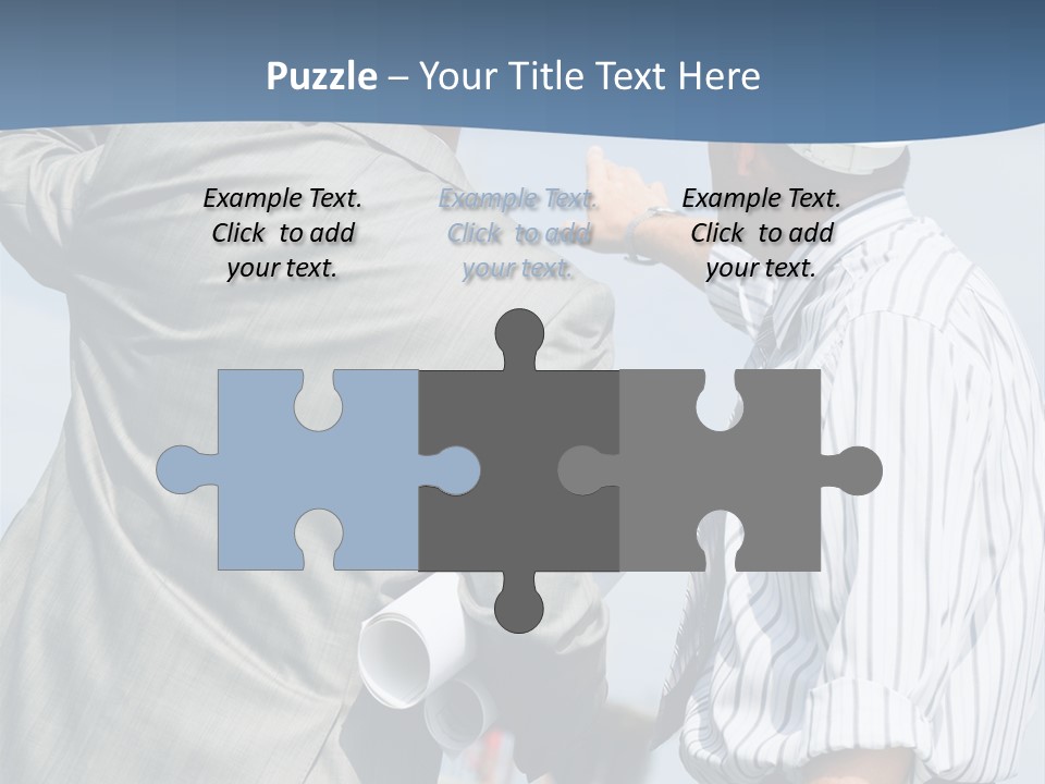 Vertical Image Of Foremen Interacting Together At Meeting PowerPoint Template