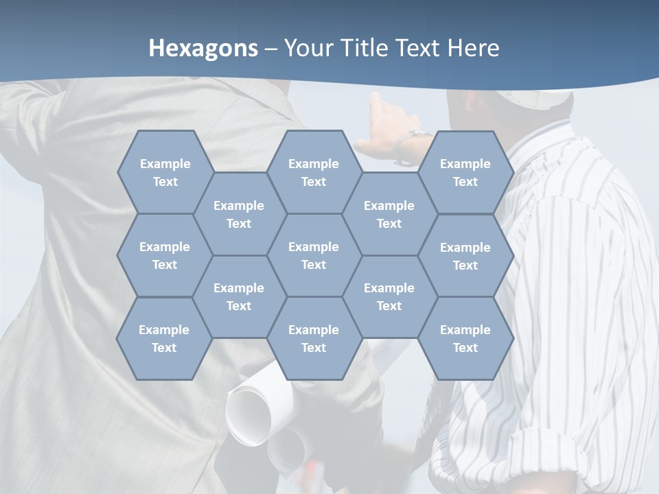 Vertical Image Of Foremen Interacting Together At Meeting PowerPoint Template