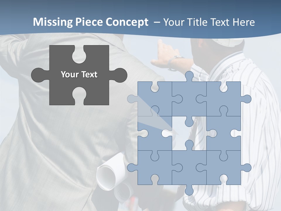 Vertical Image Of Foremen Interacting Together At Meeting PowerPoint Template