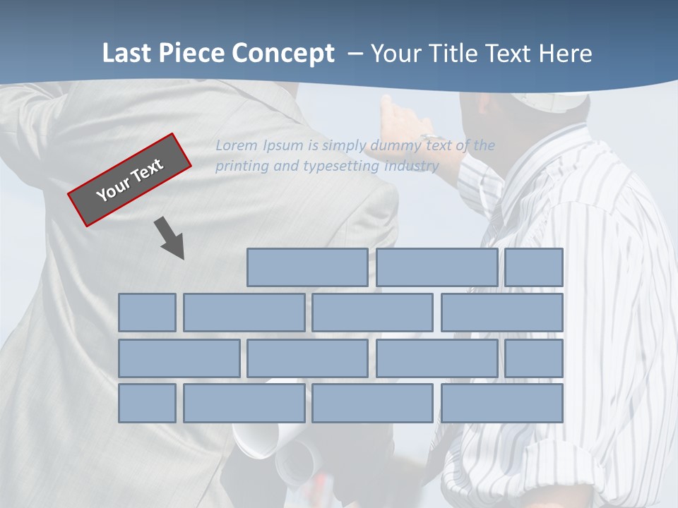 Vertical Image Of Foremen Interacting Together At Meeting PowerPoint Template