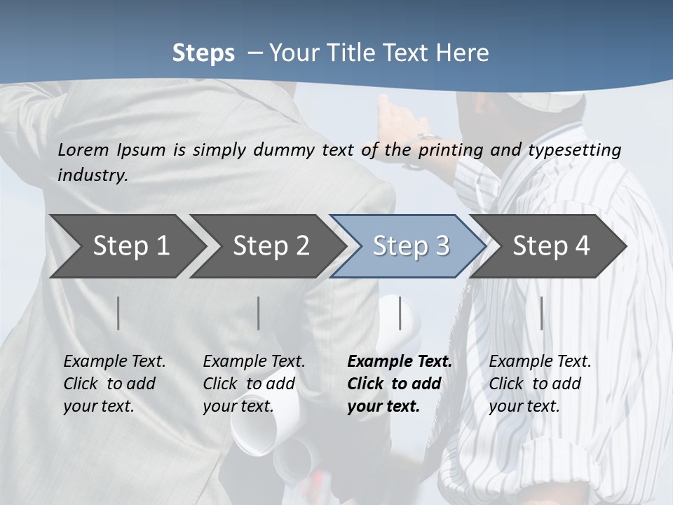 Vertical Image Of Foremen Interacting Together At Meeting PowerPoint Template