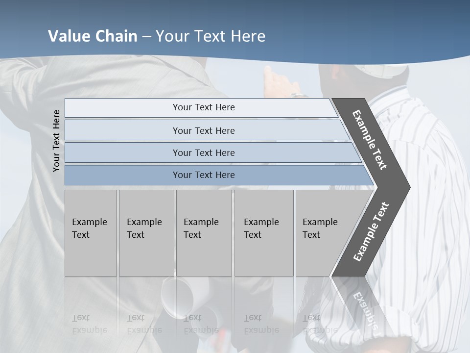Vertical Image Of Foremen Interacting Together At Meeting PowerPoint Template