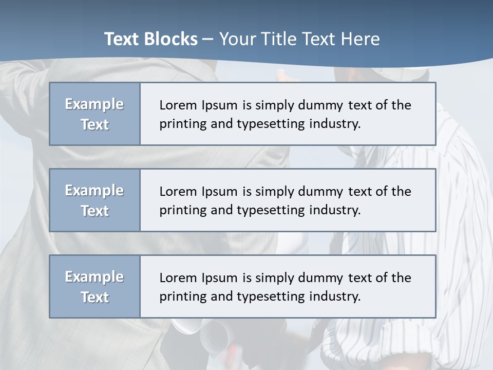 Vertical Image Of Foremen Interacting Together At Meeting PowerPoint Template