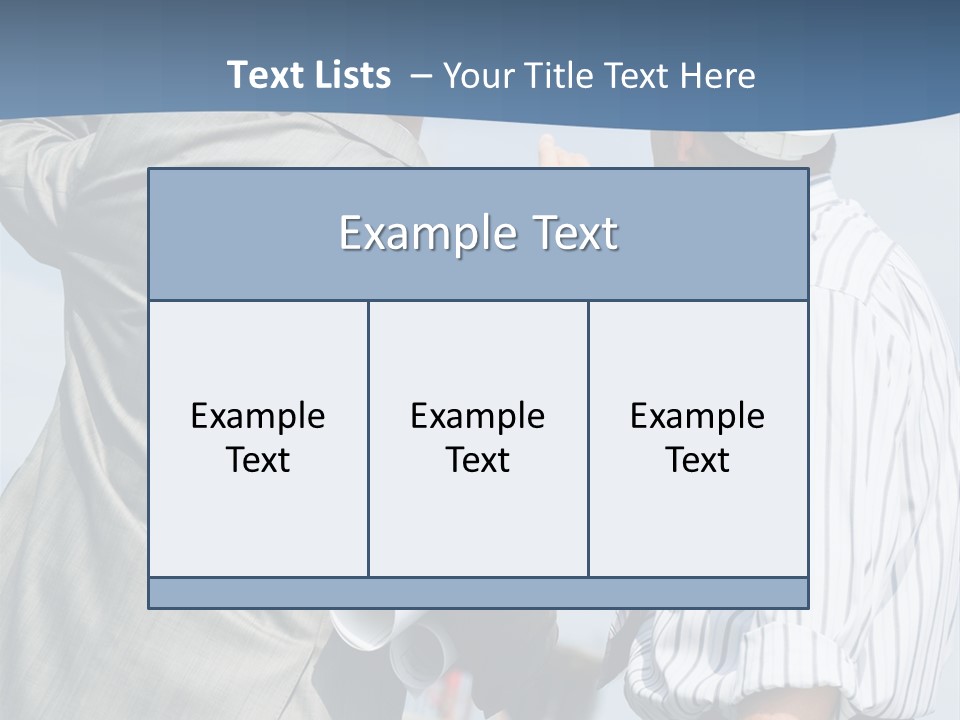 Vertical Image Of Foremen Interacting Together At Meeting PowerPoint Template