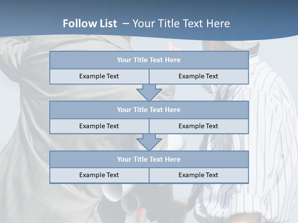 Vertical Image Of Foremen Interacting Together At Meeting PowerPoint Template