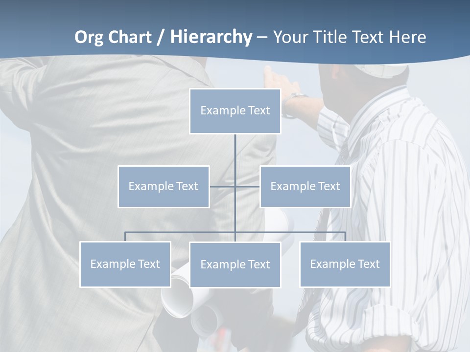 Vertical Image Of Foremen Interacting Together At Meeting PowerPoint Template