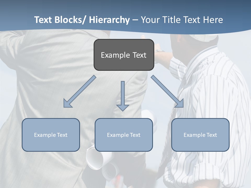 Vertical Image Of Foremen Interacting Together At Meeting PowerPoint Template