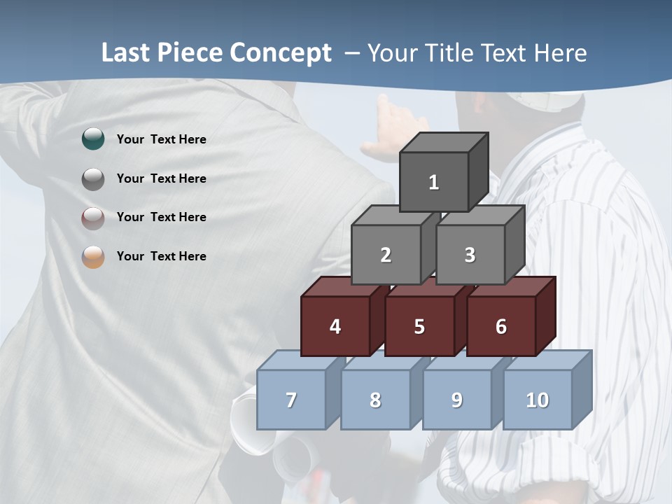 Vertical Image Of Foremen Interacting Together At Meeting PowerPoint Template