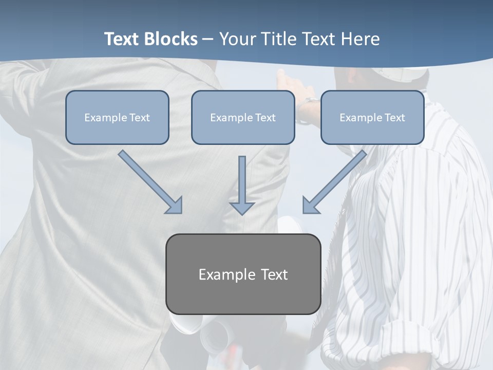 Vertical Image Of Foremen Interacting Together At Meeting PowerPoint Template