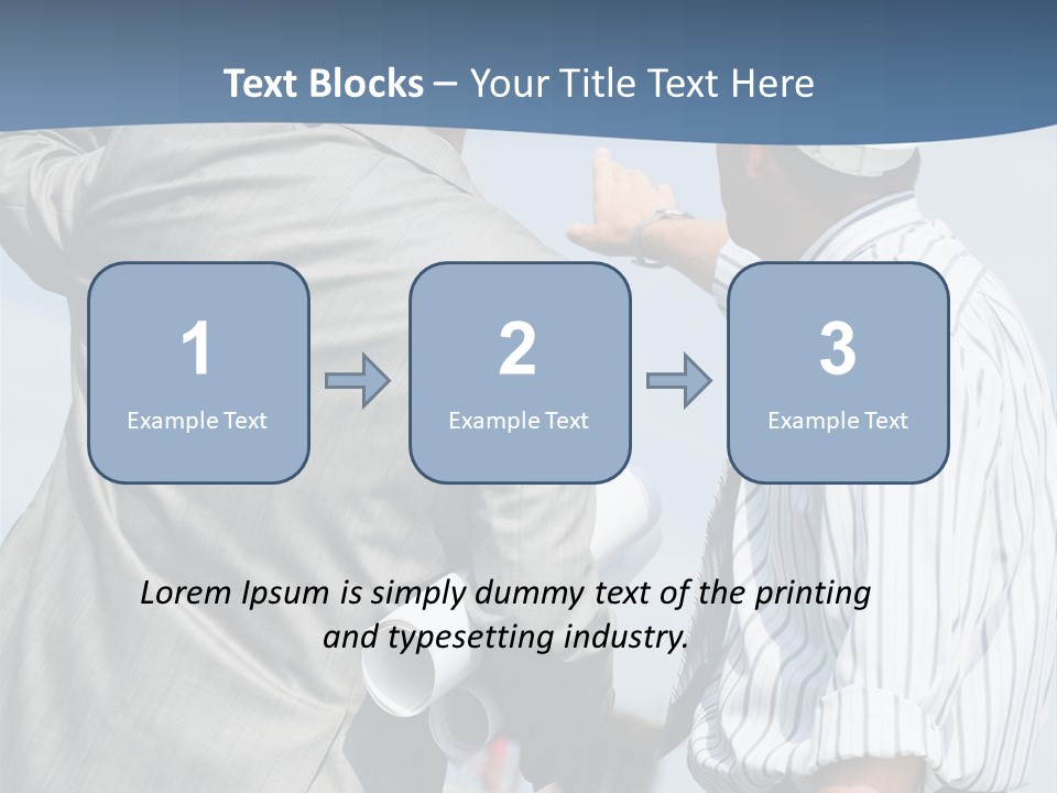 Vertical Image Of Foremen Interacting Together At Meeting PowerPoint Template