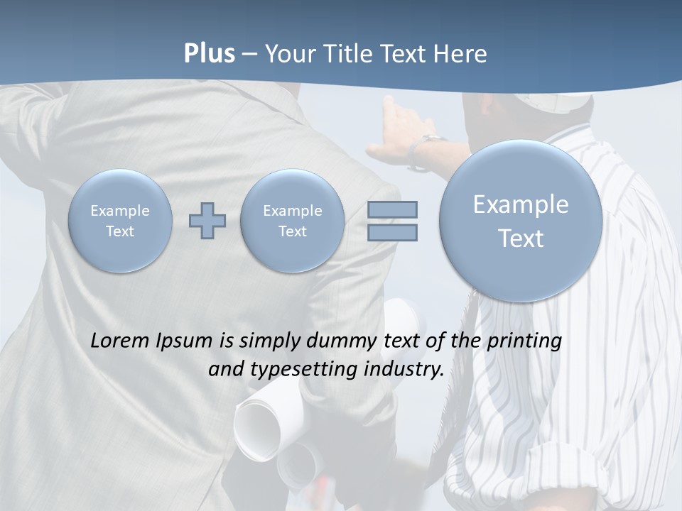 Vertical Image Of Foremen Interacting Together At Meeting PowerPoint Template