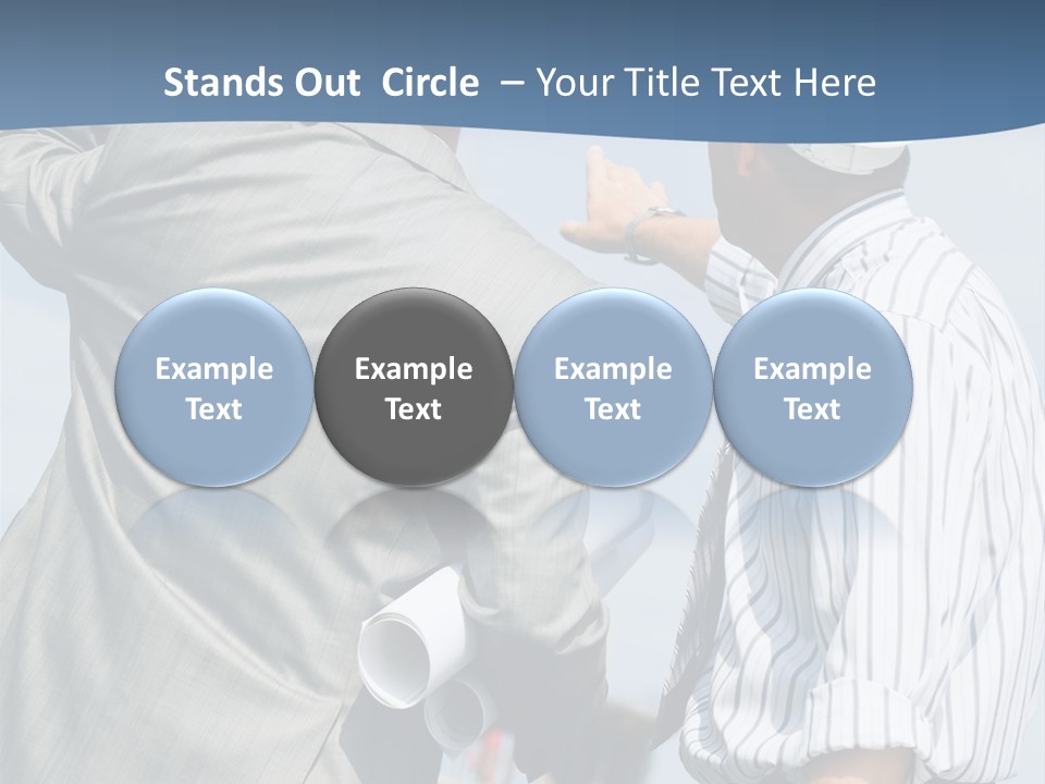 Vertical Image Of Foremen Interacting Together At Meeting PowerPoint Template