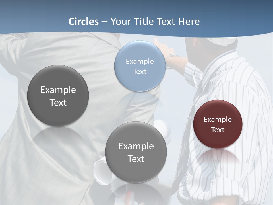 Vertical Image Of Foremen Interacting Together At Meeting PowerPoint Template