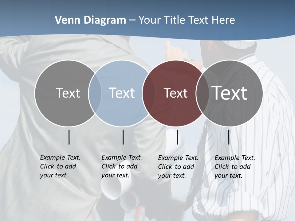 Vertical Image Of Foremen Interacting Together At Meeting PowerPoint Template