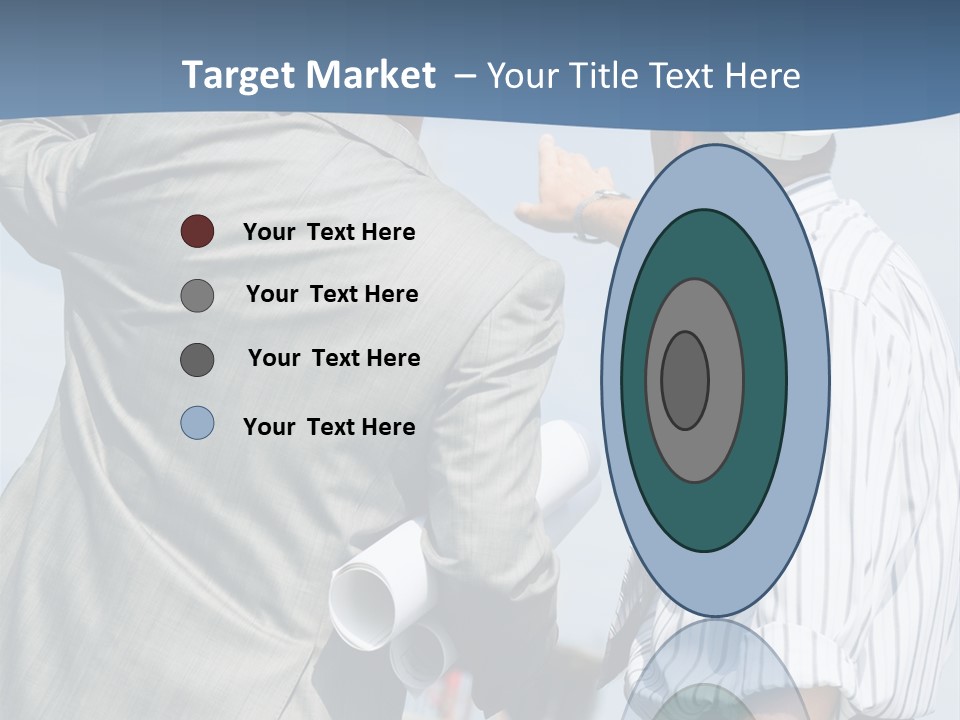 Vertical Image Of Foremen Interacting Together At Meeting PowerPoint Template