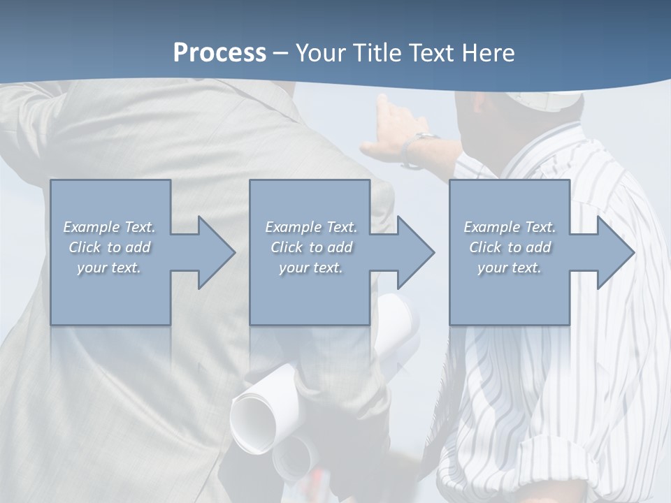 Vertical Image Of Foremen Interacting Together At Meeting PowerPoint Template