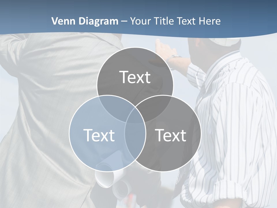 Vertical Image Of Foremen Interacting Together At Meeting PowerPoint Template