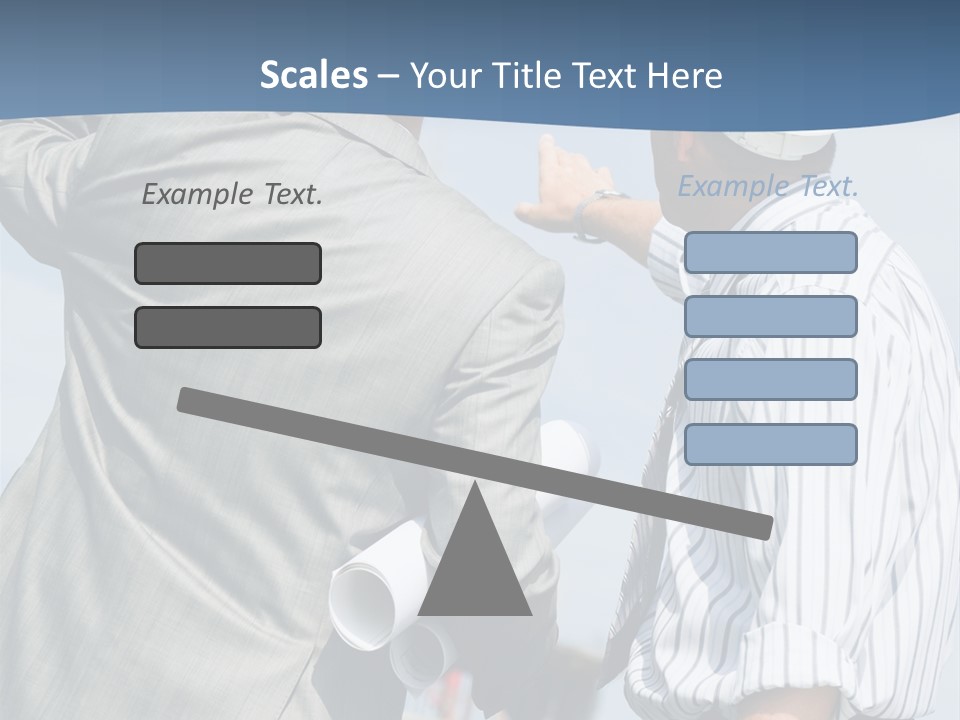 Vertical Image Of Foremen Interacting Together At Meeting PowerPoint Template