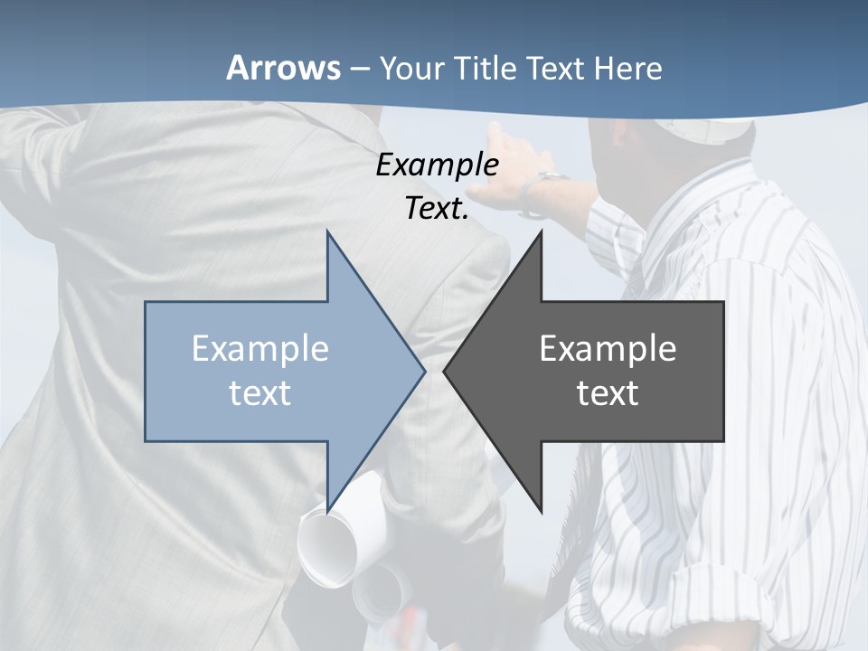 Vertical Image Of Foremen Interacting Together At Meeting PowerPoint Template