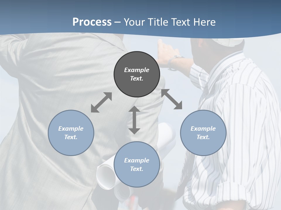 Vertical Image Of Foremen Interacting Together At Meeting PowerPoint Template