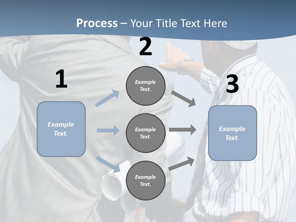 Vertical Image Of Foremen Interacting Together At Meeting PowerPoint Template