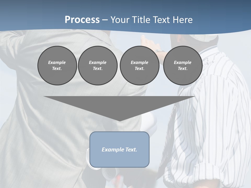 Vertical Image Of Foremen Interacting Together At Meeting PowerPoint Template
