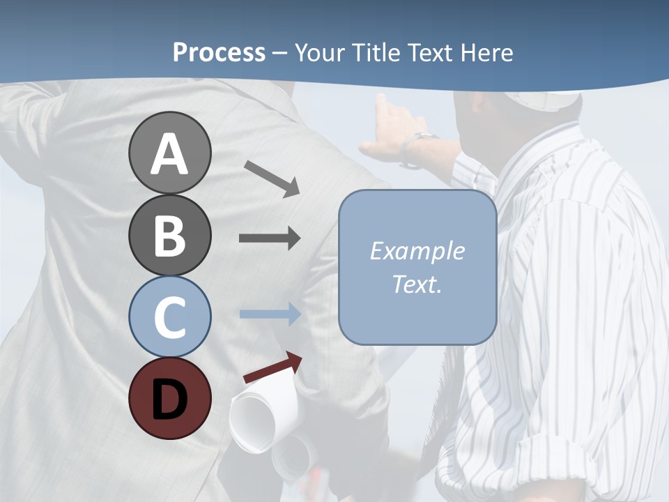 Vertical Image Of Foremen Interacting Together At Meeting PowerPoint Template