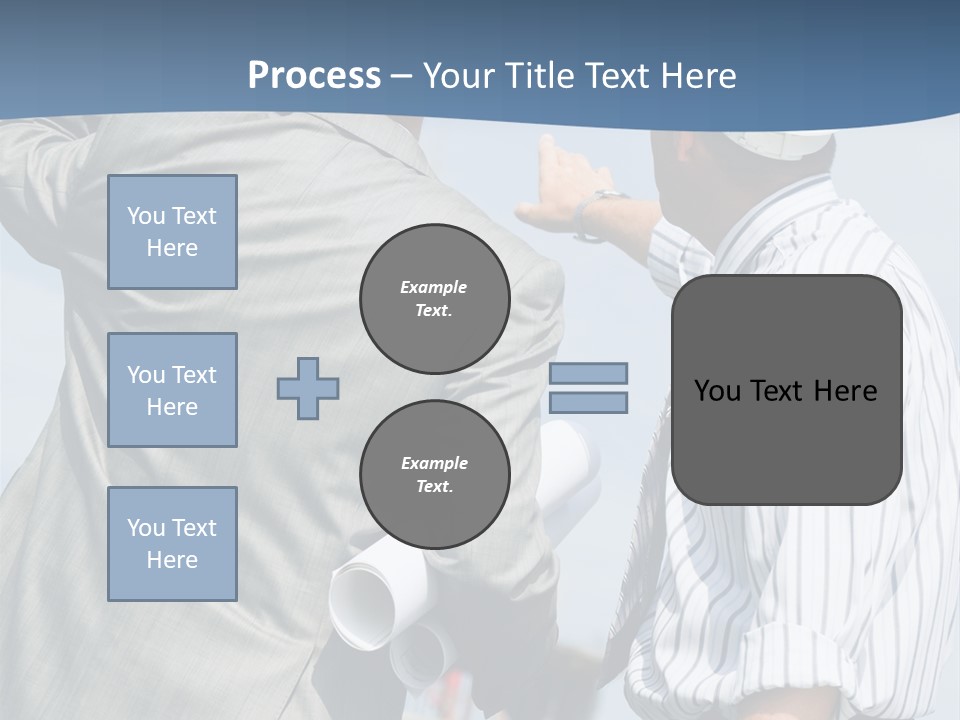 Vertical Image Of Foremen Interacting Together At Meeting PowerPoint Template