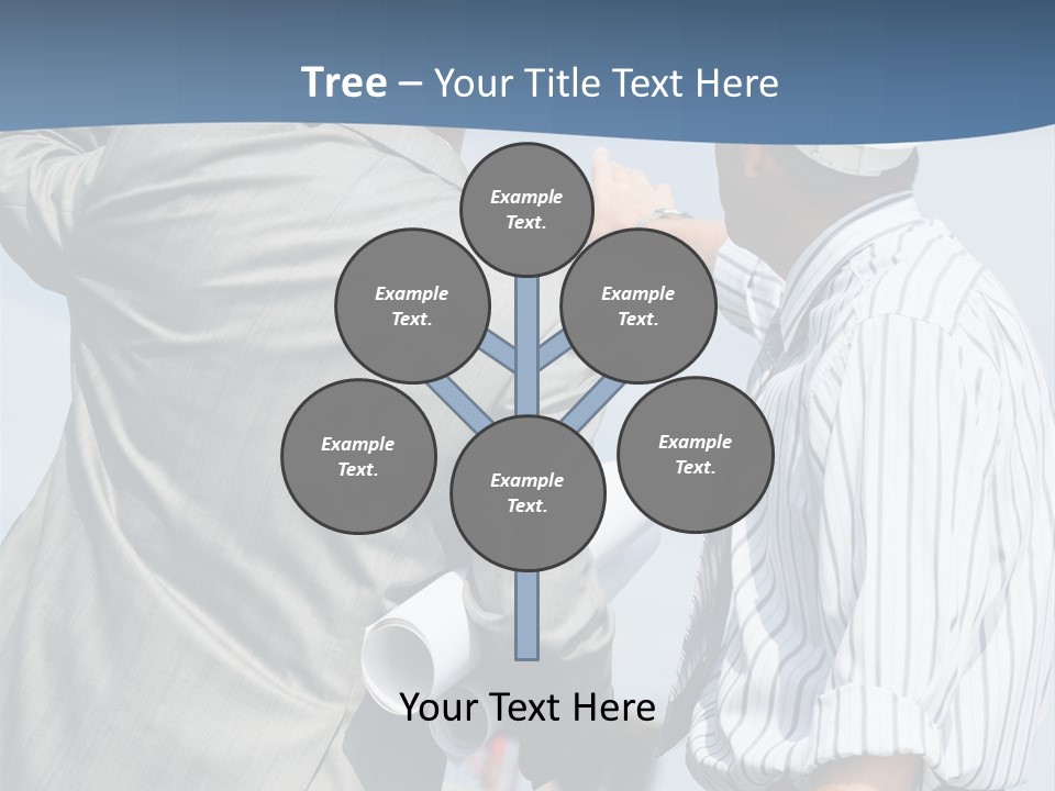 Vertical Image Of Foremen Interacting Together At Meeting PowerPoint Template