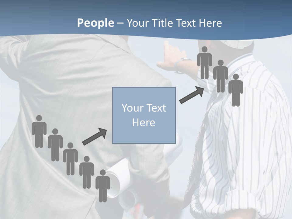 Vertical Image Of Foremen Interacting Together At Meeting PowerPoint Template