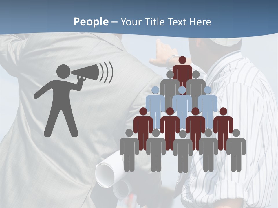 Vertical Image Of Foremen Interacting Together At Meeting PowerPoint Template