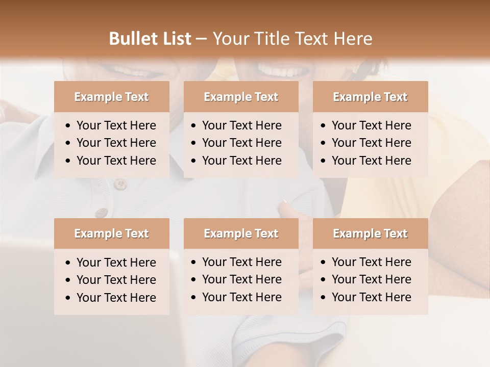 Couple In Living Room With Laptop Smiling PowerPoint Template