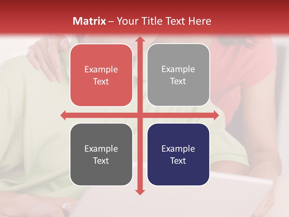 Couple In Living Room With Laptop Smiling PowerPoint Template