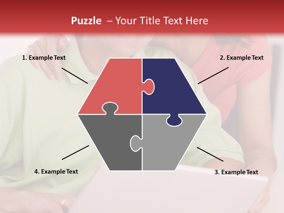 Couple In Living Room With Laptop Smiling PowerPoint Template