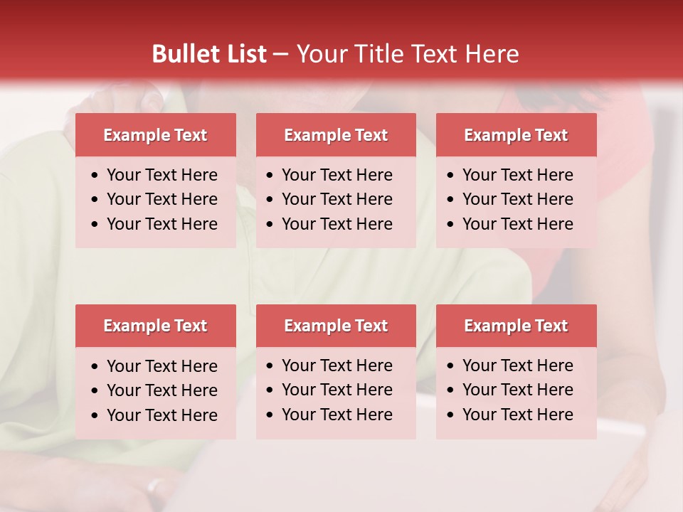 Couple In Living Room With Laptop Smiling PowerPoint Template