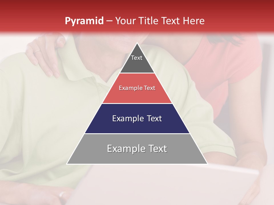 Couple In Living Room With Laptop Smiling PowerPoint Template