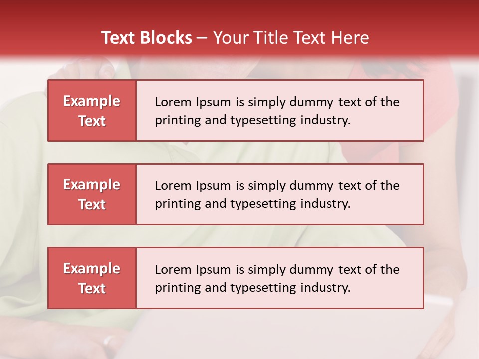 Couple In Living Room With Laptop Smiling PowerPoint Template