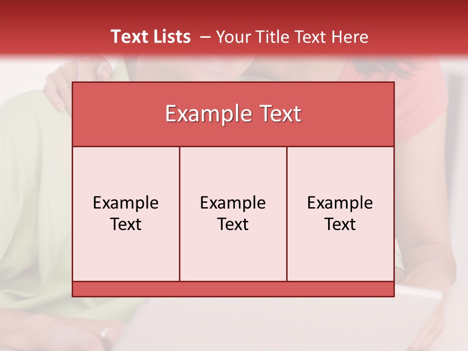 Couple In Living Room With Laptop Smiling PowerPoint Template