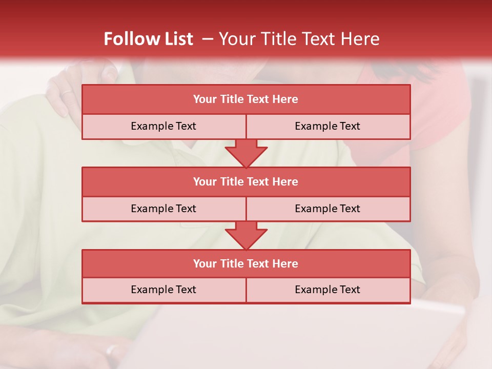 Couple In Living Room With Laptop Smiling PowerPoint Template