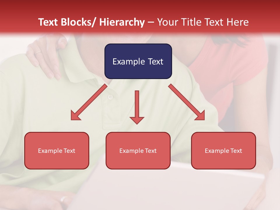 Couple In Living Room With Laptop Smiling PowerPoint Template