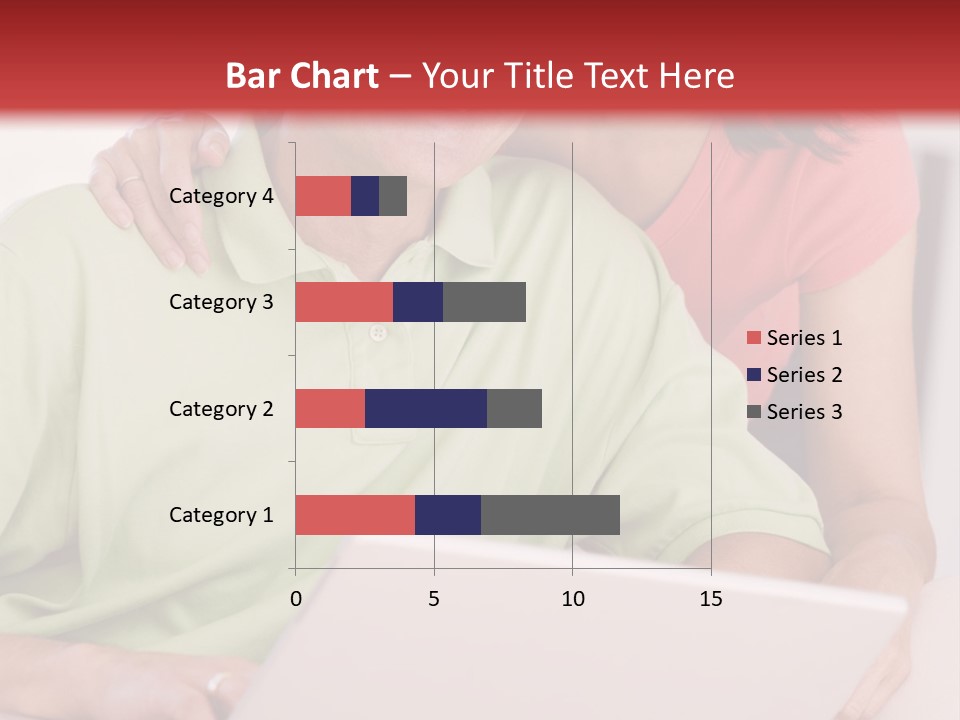 Couple In Living Room With Laptop Smiling PowerPoint Template